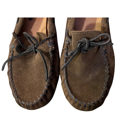 Minnetonka 400 Men’s Hardsole Moccasins Loafer – Brown Suede – Size 9 – Used - Picture 5 of 16